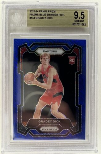 2023-24 Gradey Dick Rookie Blue Shimmer FOTL /35 #134 BGS GEM MINT 9.5