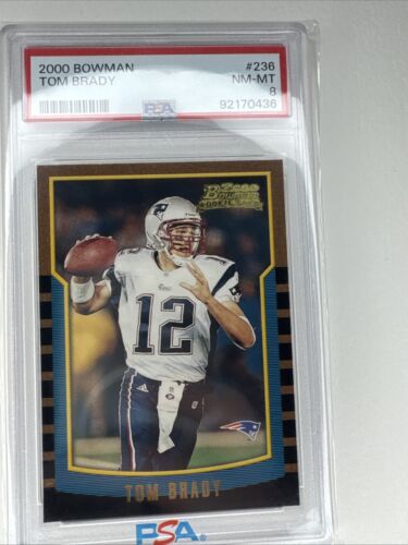 2000 BOWMAN  #236 TOM BRADY ROOKIE RC PSA 8 THE GOAT! TB12