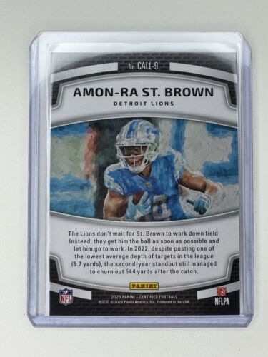 2023 Panini Certified - Calling Cards Amon-Ra St. Brown RC Numbered /199