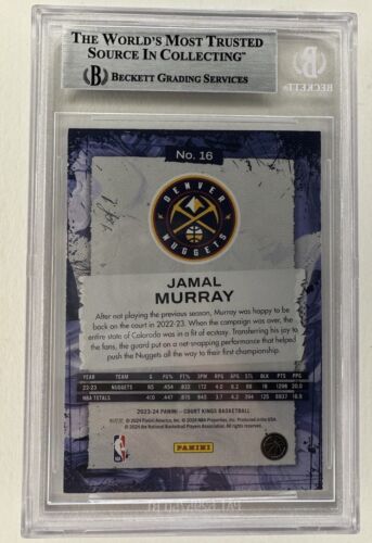 2023-24 Jamal Murray Court Kings Masterpiece 1 of 1 BGS 8