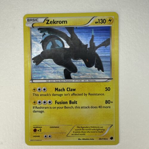 Zekrom 39/116 B&W Plasma Freeze (2013) Holo Rare - Pokemon TCG Card