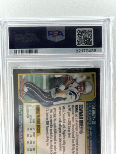 2000 BOWMAN  #236 TOM BRADY ROOKIE RC PSA 8 THE GOAT! TB12