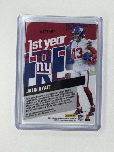 2023 Optic Jalin Hyatt Patch Rookie Year