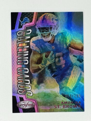 2023 Panini Certified - Calling Cards Amon-Ra St. Brown RC Numbered /199