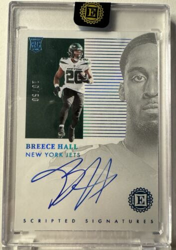 2022 BREECE HALL ENCASED SCRIPTED SIGNATURES /50 ROOKIE