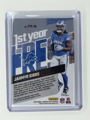 2023 Optic Jahmyr Gibbs Rookie Patch 1st Year RC