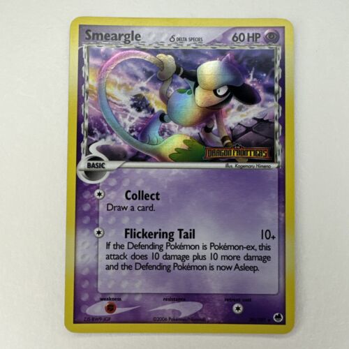 Pokemon Smeargle 39/101 EX Dragon Frontiers Rev Holo 2006 STAMPED