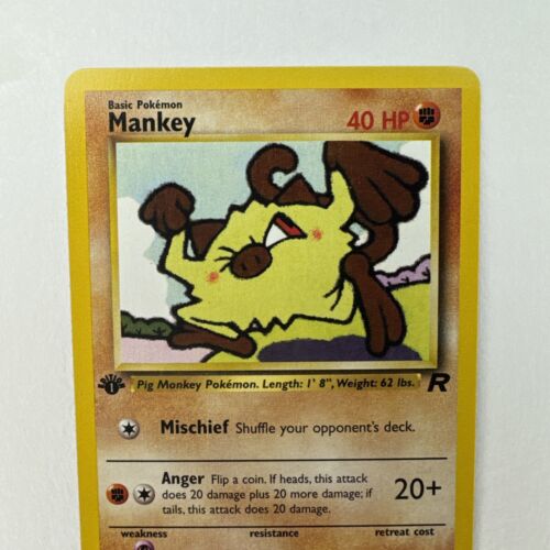 Pokémon Mankey Team Rocket 1st Edition #61 WOTC Mint TCG