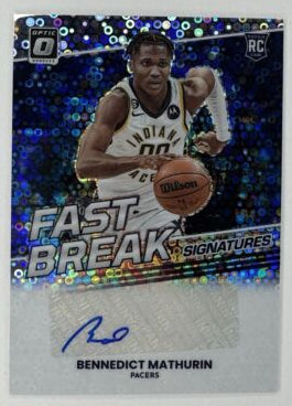 2022 Optic Benedict Mathurin Rookie Autograph Fast Break RC