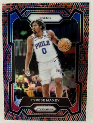 2023 Panini Prizm #15 Tyrese Maxey Snakeskin Prizms