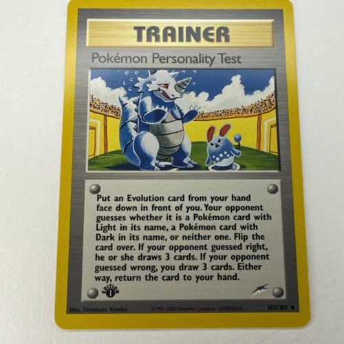 Pokemon Personality Test 102/105 1st Edition NEO Destiny NM-Mint