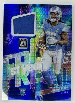 2023 Optic Jahmyr Gibbs Rookie Patch 1st Year RC