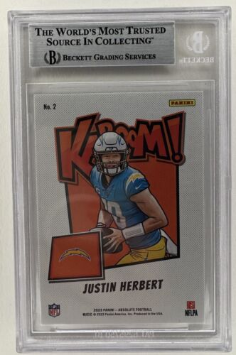 2023 Kaboom Justin Herbert Horizontal Absolute #2 BGS 9 POP 4