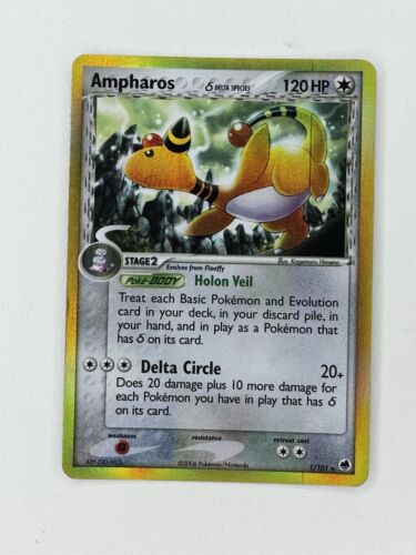 Pokémon - Ampharos Delta Species 1/101 EX Dragon Frontiers Reverse Holo