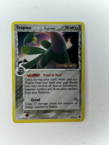 Tropius - 23/101 - Reverse Holo Rare - Pokemon EX Dragon Frontiers Stamped