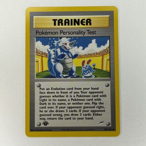 Pokemon Personality Test 102/105 1st Edition NEO Destiny NM-Mint