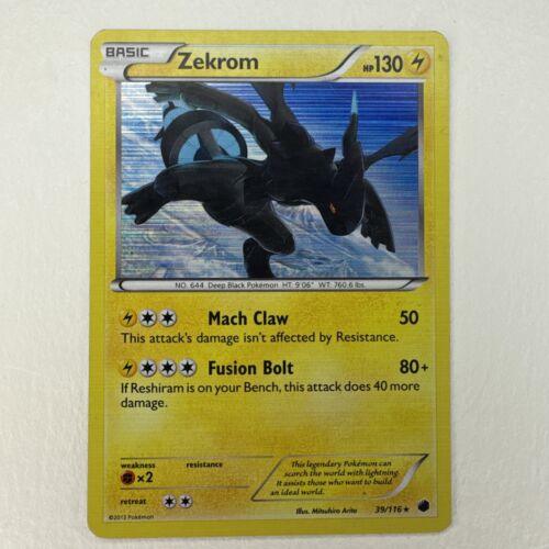 Zekrom 39/116 B&W Plasma Freeze (2013) Holo Rare - Pokemon TCG Card