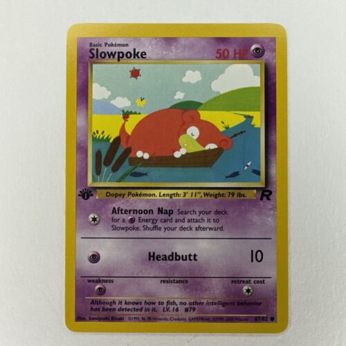 Pokemon SLOWPOKE 67/82 1st Edition Team Rocket - NEAR MINT