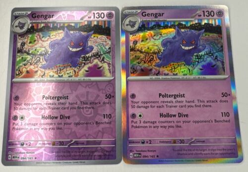 Pokémon Gengar Holo And Reverse Holo 94/165 Pokémon 151 Both Cards N