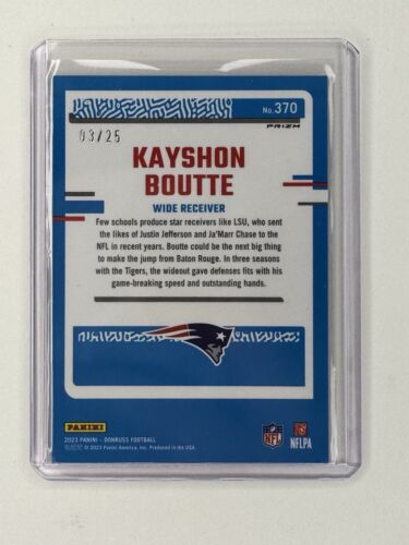 2023 Donruss KAYSHON BOUTTE Optic Rated Rookies Preview Black Pandora