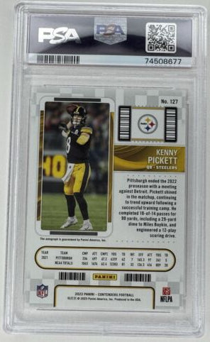 2022 Contenders Rookie Ticket Autograph Kenny Pickett PSA 10