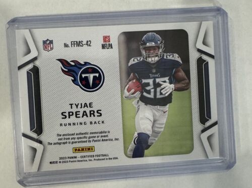 TYJAE SPEARS 2023 CERTIFIED FRESHMAN FABRIC ROOKIE PATCH AUTOGRAPH PIN