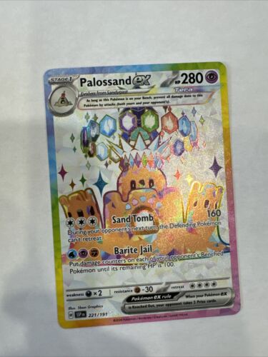 SURGING SPARKS Pokemon Palossand ex 221/191 2024 NM