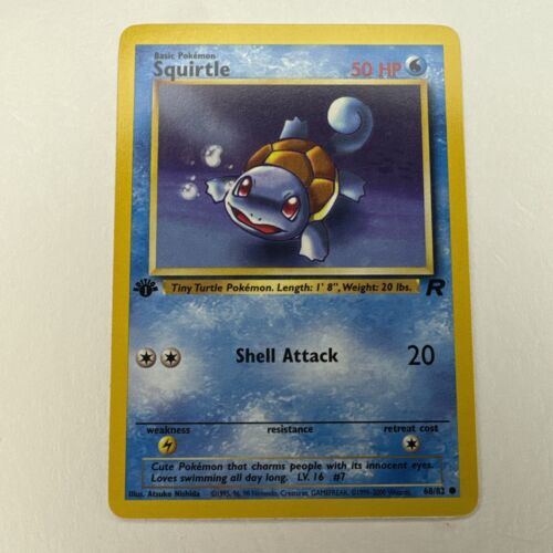 POKEMON SQUIRTLE 68/82 1ST EDITION TEAM ROCKET Mint