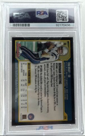 2000 BOWMAN  #236 TOM BRADY ROOKIE RC PSA 8 THE GOAT! TB12