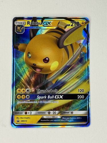 Raichu GX SM213 - NM Promo Rare Pokemon Card