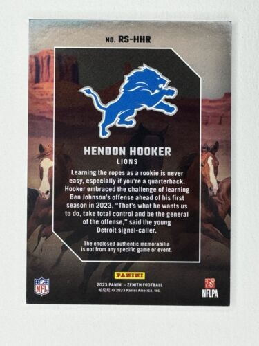 2023 Panini Zenith - Rookie Stallions #RS-HHR Hendon Hooker (MEM, RC)