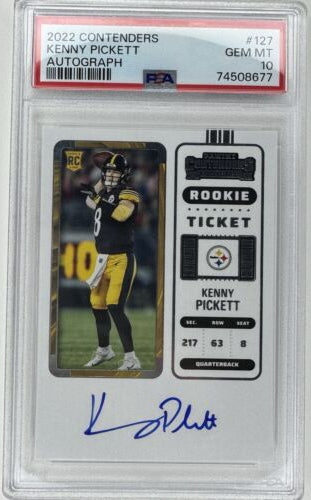 2022 Contenders Rookie Ticket Autograph Kenny Pickett PSA 10