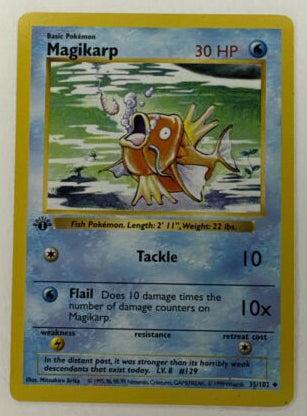 Pokémon Magikarp 1st Edition Uncommon Shadowless 35/102 Base Set WOTC