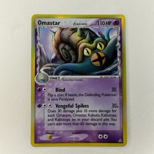 Pokémon Omastar Delta Species Ex Holon Phantoms 2006 Holo Rare 13/110