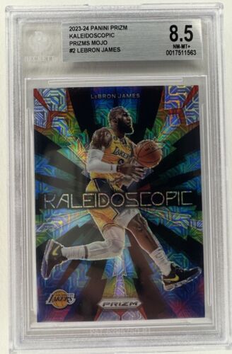 2023-24 Lebron James Prizm Kaleidoscopic #2 Mojo /25 BGS 8.5 NM-MT+