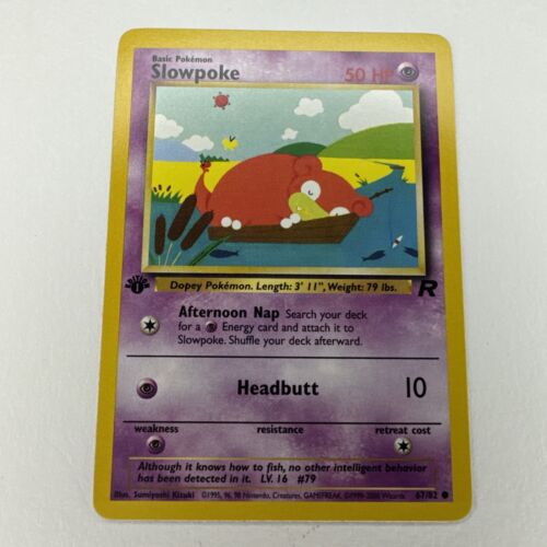 Pokemon SLOWPOKE 67/82 1st Edition Team Rocket - NEAR MINT