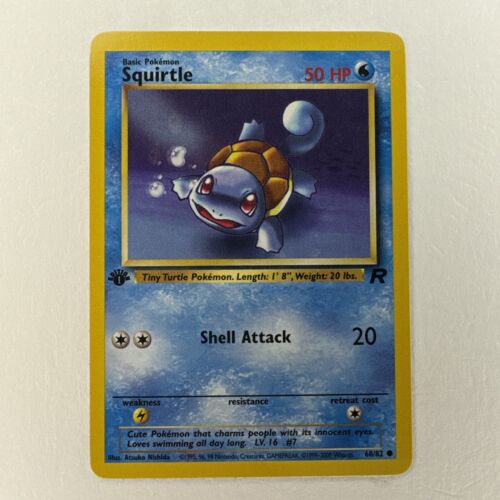 POKEMON SQUIRTLE 68/82 1ST EDITION TEAM ROCKET Mint