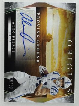 2023 Panini Origins Alec Pierce - Proving Ground Signatures #PGS-AP  /