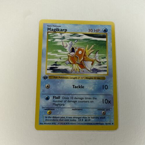 Pokémon Magikarp 1st Edition Uncommon Shadowless 35/102 Base Set WOTC