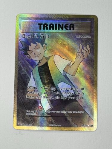 Pokemon Card TCG - Brock's Grit 107/108 Full Art - XY Evolutions - Nm