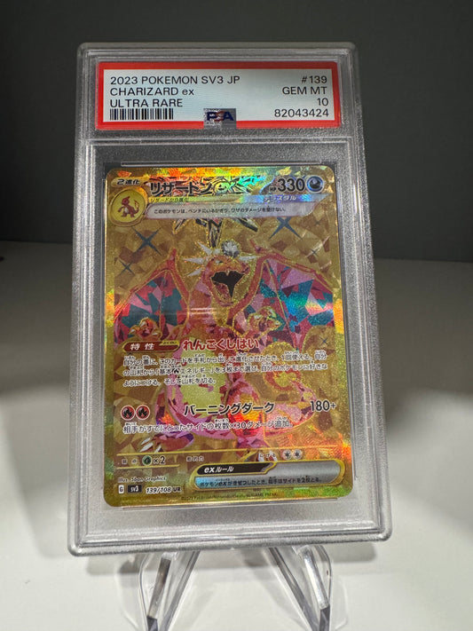Charizard EX 139/108 UR SV3 Pokemon Japanese Ruler Of The Black Flame PSA 10 GEM