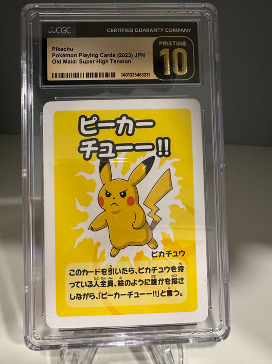 2023 Pokemon JPN Old Maid Super High Tension Pikachu JPN CGC 10 PRISTINE