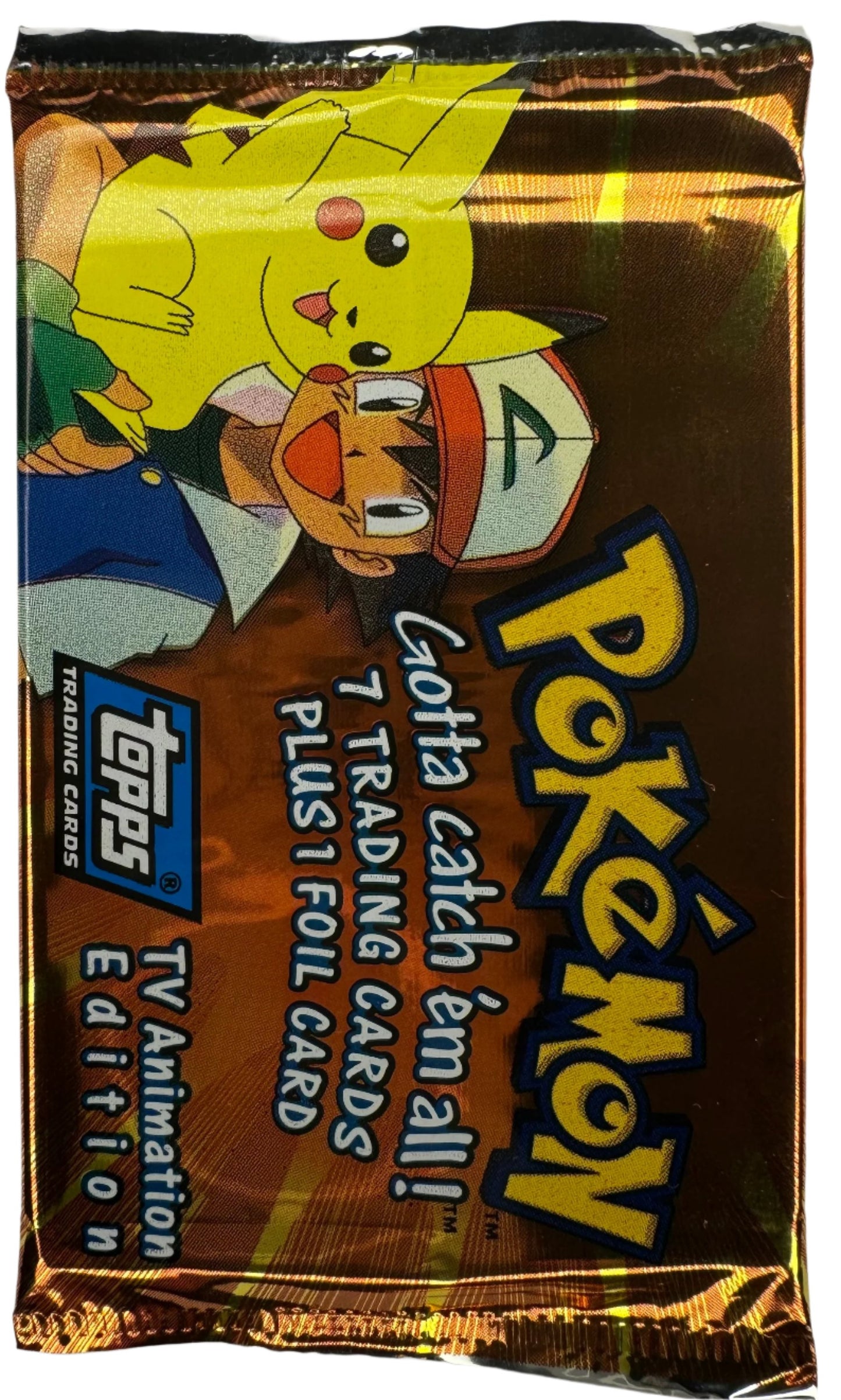 Pokemon 1999 Topps TV Animation Edition Foil Booster Pack